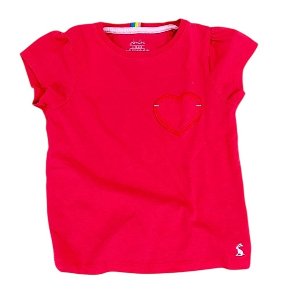 Bundle Joules/h&m/gap Fuchsia tee/pale pink shorts/knit striped top sz 5(girls) - Picture 6 of 8